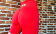 Red Seamless PRO High Knee Booty Plumper - ABS2B FITNESS APPAREL