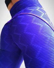 Push Up in Diamond Shape Texture Electric Blue - ABS2B FITNESS APPAREL
