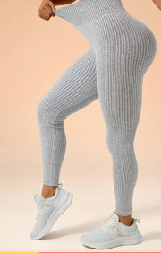 Ribbed Radiance Seamless Sculpting Leggings - ABS2B FITNESS APPAREL
