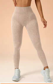 Ribbed Radiance Seamless Sculpting Leggings - ABS2B FITNESS APPAREL