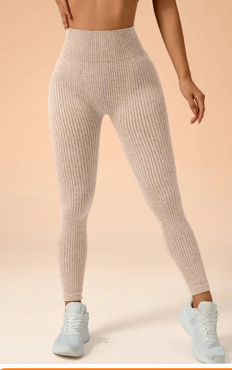 Ribbed Radiance Seamless Sculpting Leggings - ABS2B FITNESS APPAREL