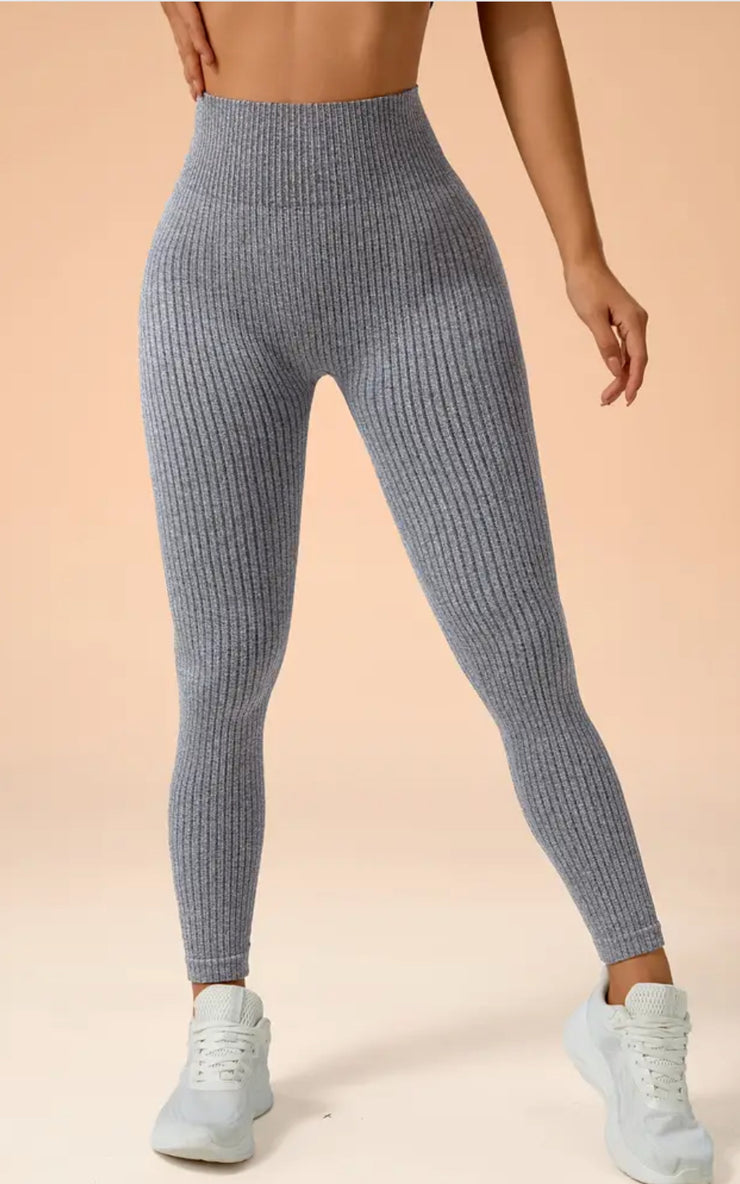 Ribbed Radiance Seamless Sculpting Leggings - ABS2B FITNESS APPAREL