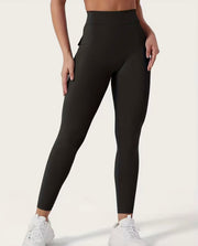 Zero Camel V Back Pockets Leggings - ABS2B FITNESS APPAREL