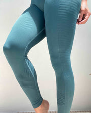 ABS2B Seamless Corset Teal - ABS2B FITNESS APPAREL