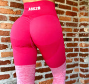 Bubble Pink Seamless PRO High Knee Booty Plumper - ABS2B FITNESS APPAREL